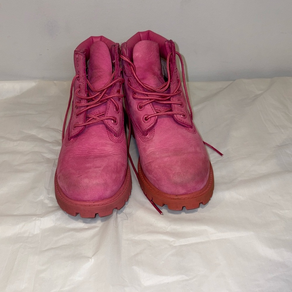 Girls Pink Timberland Boots